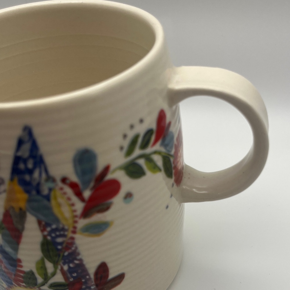 Anthropologie x Starla Halfman M Initial Mug - Colorful Floral - Picture 4 of 7
